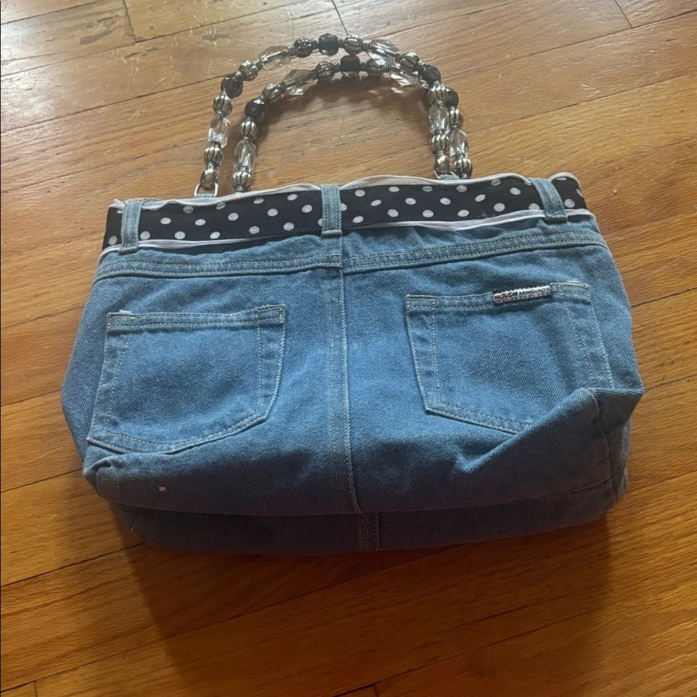Jeans Beaded Purse